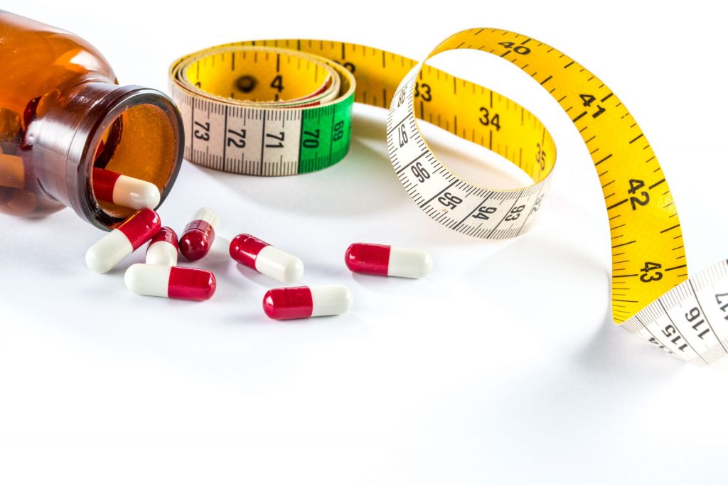 Measuring Tape With Capsule,  Dieting By Medicine